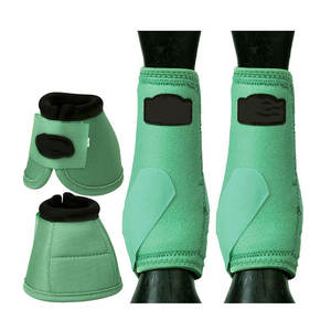 Bottes de récupération renforcées de haute qualité pour chevaux, en cuir et nylon respirant, pour la thérapie et la sécurité - Product Image 3