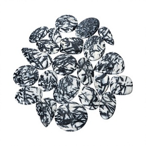 Lot de cabochons en hornblende naturels, pierres précieuses en vrac pour la fabrication de bijoux, lot de pierres précieuses artisanales de formes variées, cabochons en hornblende - Product Image 1