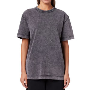 Oversized Plus Size Custom Short Sleeve T-<b>shirts</b> Acid Custom Short Sleeve T-<b>shirts</b> Acid Washed <b>Baggy</b> Cotton - Product Image 4
