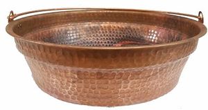 Cuenco de cobre para pedicura con mango, para baño de pies, spa, salón de belleza, masaje de pies, cobre Besin - Product Image 2