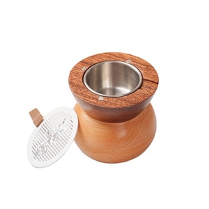 Brûleur à Bakhoor Moderne Premium avec Base et Coupe en Céramique Nervurée à Motif Menthe pour Usage Rituels d'Encens Arabe à la Maison, au Majlis et au Bureau - Product Image 1