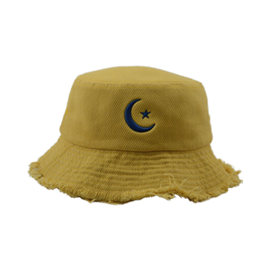 Casquette de pêcheur unisexe de haute qualité en tissu denim mélangé polyester/coton, logo brodé 3D personnalisé, chapeau bob tendance pour tous les jours - Product Image 1