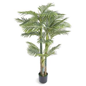 Palma Artificiale di Olio d'Oliva Dorata Alta 6,5 Piedi in PE, Pianta Finta con Protezione Anti-Ribaltamento, Bassa Manutenzione, Aspetto Realistico - Product Image 5