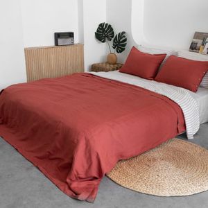 52*54 Yarn Count Linen Fabric 140TC Premium bedding set Soft Durable modern style for all season home hotel oem odm - Product Image 3