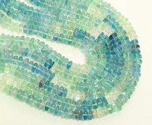 Excellentes perles de pierre de fluorite multicolores de taille de 4mm en forme de Heishi pierre naturelle de haute qualité pour la fabrication de bijoux - Product Image 1