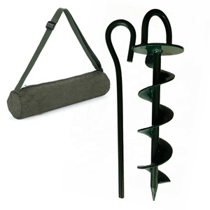 Piquets de réparation pour poteaux de clôture en acier robuste, <span class=keywords><strong>ancrage</strong></span> de <span class=keywords><strong>poteau</strong></span> de clôture, pointe de sol, pour réparer les poteaux de clôture en <span class=keywords><strong>bois</strong></span> inclinés/cassés (1 paquet/noir) - Product Image 5