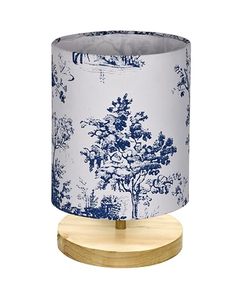 Lampe de table de style campagnard français, abat-jour en tissu, base en bois, lampe de sol décorative pour chambre à coucher, salon - Product Image 5