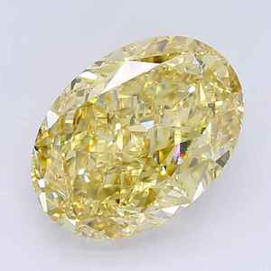 Elegante Diamante Amarillo Vívido de 3.50 CT, Corte Oval Brillante, Cultivado en Laboratorio, CVD, Gema Suelta, Aspecto Natural Radiante, Piedra para Joyería - Product Image 1