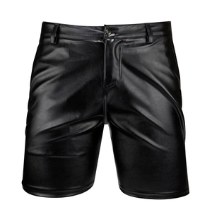 Men Leather Shorts Stylish Street Style Fashion Bottom for Party Wear and Night Events - Product Image 1