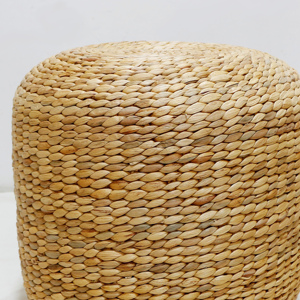 Woven Lightweight Ottoman <b>Stool</b> Eco-Friendly Water Hyacinth Custom for <b>Bedroom</b> and Living Room - Product Image 5
