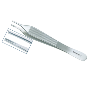 Pinzas Adson Premium 7x7 Dientes 12cm, Pinzas Microquirúrgicas para Lifting Facial, Instrumentos Quirúrgicos de Acero Inoxidable Alemán con Certificación CE - Product Image 1