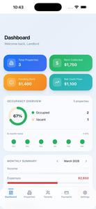 Aplicación móvil de administración de propiedades para gestionar propiedades, inquilinos, alquileres, mantenimiento, pagos y informes. - Product Image 2