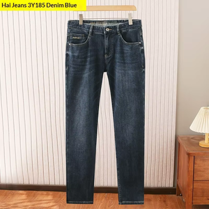 Nuevos Jeans Casuales de Mezclilla Lavada para Hombre, Etiqueta Sea Shear, Elásticos de Moda para Invierno, de Cintura Media, Pierna Recta, de Tela Gruesa, Pantalones Largos, Talla Mediana - Product Image 3