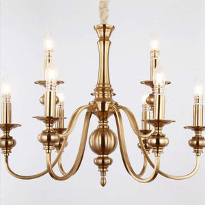 France Palace Chandeliers Decorative Living Room Ceiling <b>Lights</b> Brass Candle Holder <b>Dining</b> Room Copper Pendant Lamp - Product Image 5