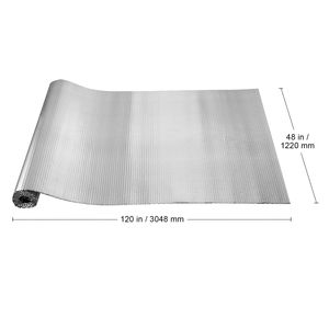 Barrière radiante en aluminium double face de 3,2 mm, rouleau d'isolation 48 x 10 pieds, film à bulles d'air, 2 matériaux d'isolation thermique - Product Image 2