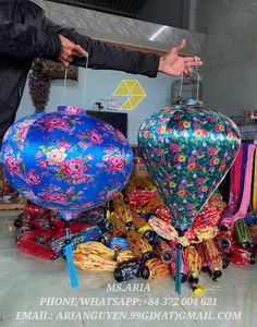 <b>Bamboo</b> Silk <b>Lantern</b> Colorful Hoi An <b>Lantern</b> Handmade Silk <b>Lantern</b> Vietnamese Traditional Hanging Lamp For Mild-Autumn Festival - Product Image 2