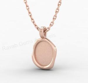Handmade 18K Gold 925 Silver 10x12mm Oval Cup Blank Bezel Charm Pendant Setting Resin <b>Ashes</b> DIY Crafts Jewelry Findings - Product Image 2