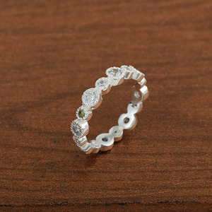 Anillo de compromiso de lujo vintage de plata de ley 925 con cristal natural, cuarzo, diamante y perla, joyería fina para mujer. - Product Image 3