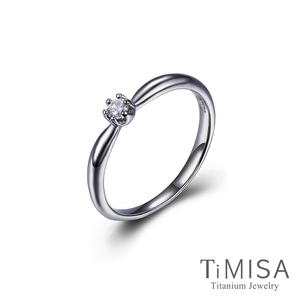 TiMISA Pure Titanium Classic Engagement Ring for Wedding & Anniversary-Royal Brilliant Design - Product Image 1