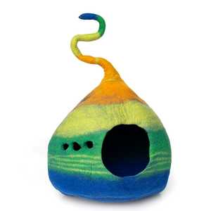 Maison pour chat en feutre multicolore, produit promotionnel pour animaux de compagnie - Product Image 1