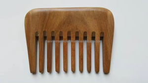 Peigne en bois naturel biodégradable ECO personnalisé en gros, peigne à dents larges en bambou pour usage domestique - Product Image 2
