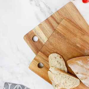 Planche à découper rectangulaire en bois massif pour la maison, ensemble de planches à découper en bambou pour le fromage, la viande, la pizza, les fruits dans la cuisine - Product Image 5