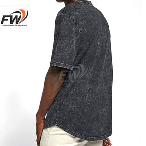 Camisetas de la Mejor Calidad con Lavado Ácido para Hombre, de Algodón y Poliéster, Diseño Ajustado y Ligero, Venta al Por Mayor - Product Image 4