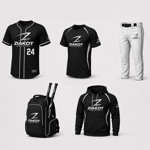Conjunto de Uniforme de Béisbol, Kit Completo con Gorra y Jersey, Estampado Animal en la Parte Delantera, Transpirable, Antibacterial, de Secado Rápido, 100% Poliéster, Impresión Personalizada - Product Image 1