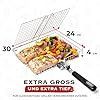 Juego de Parrilla Plegable Portátil de Acero Inoxidable para Acampar al Aire Libre, para Asar Pescado, Camarones y Verduras - Product Image 3