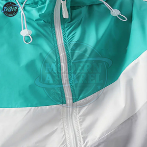 Plus Size Solid Two-Piece Windbreaker <b>Jacket</b> and Shorts Tracksuit Set Custom Design Spandex/Cotton - Product Image 6