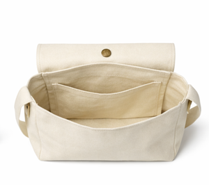 COTTON FIELD <b>Medium</b> Color Logo Makeup <b>Handbag</b> Pouch Bag Eco Soft Structured Cotton Canvas Shopping Bag Handle Shoulder Strap - Product Image 3