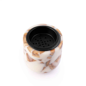 Mabkhara Árabe Clásica Hecha a Mano, Quemador de Incienso de Madera Natural y Resina Epoxi, para una Combustión Suave de Bakhoor - Product Image 5