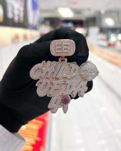 Colgante de Letra Personalizado de 2 Pulgadas, Estilo Hip Hop, con Moissanita VVS, Plata de Ley 925, Bañado en Oro de 18K, Certificado GRA - Product Image 4