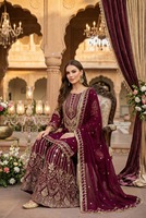 Collection de broderies et de sequins en georgette de renard lourde pour costume de mariage