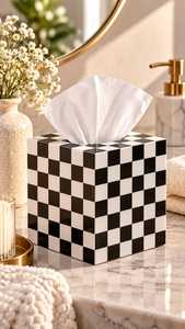 Caja de pañuelos y decoración de mesa con incrustaciones de nácar y hueso gris, especial para Eid, productos decorativos para el hogar para Dubái y Arabia Saudita - Product Image 6