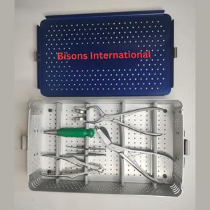 Ensemble de coupe-mailles et plieuses manuels en acier inoxydable de haute qualité Bisons pour la chirurgie générale et les instruments chirurgicaux maxillo-faciaux - Product Image 3