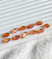 Pierres précieuses en pierre de soleil naturelle 4x8mm, taille marquise facettée, en vrac pour la fabrication de bijoux, disponibles à prix de gros.
