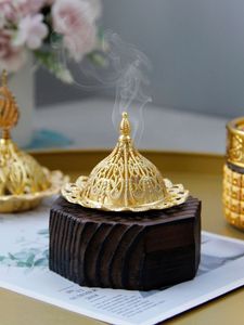 Brûleur à Bakhoor en bois très demandé avec coupelle en métal résistant à la chaleur – Brûleur d'encens Oud arabe de luxe pour cadeaux Ramadan Kareem - Product Image 6