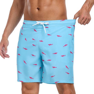 กางเกงขาสั้นผู้ชายแบบมีกระเป๋า กางเกงว่ายน้ำกลางแจ้ง กางเกงวิ่งลำลอง พิมพ์ลาย ยืดหยุ่น ระบายอากาศ น้ำหนักเบา กางเกงเบอร์มิวด้าสำหรับผู้ชาย - Product Image 4