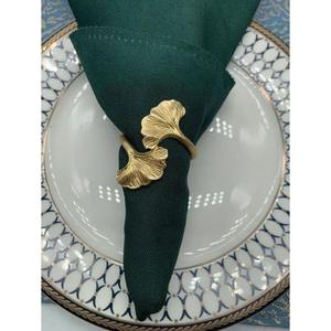 Anneau de serviette en laiton doré, décoration de table de Noël, design classique, luxe, styles personnalisables - Product Image 4