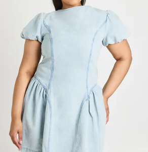 Vestido Vaquero con Cinturón para Mujer, Estilo Casual, Logotipo Personalizado, Marca Privada, Fabricante de Ropa al por Mayor, Uso Diario, Estilo Moderno - Product Image 2
