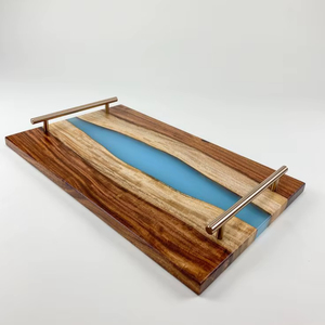 Plateaux décoratifs en résine époxy et bois, design nouveau, fabriqués en usine, prix de gros. - Product Image 1