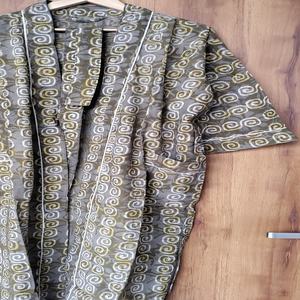 Kimono Étnico de Algodón, Kaftán Indio con Estampado Floral, Vestido Kaftán de Algodón con Estampado Floral, Túnica Boho de Talla Grande, Precio al por Mayor - Product Image 3