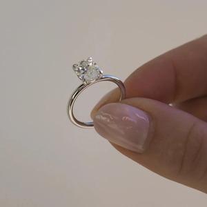 Statement 3.30ct <b>Oval</b> Cut <b>Moissanite</b> <b>Engagement</b> <b>Ring</b> Brilliant Solitaire Luxury Wedding Proposal Bridal Jewelry for Women - Product Image 1