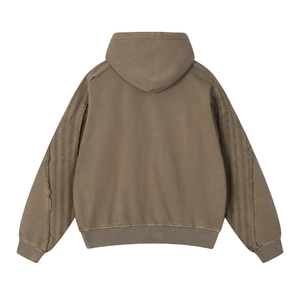 Corporate Apparel Solutions Snow Washed <b>Tape</b> Raw <b>Edge</b> Hoodie Men's Cotton Polyester Fleece Fabric French Terry Casual - Product Image 2