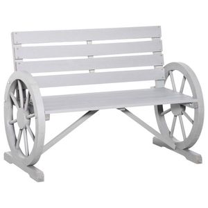2Garden Gray Patio Bench Chair for Outdoor Decor - Product Image 4