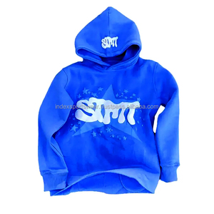 Sudadera con Capucha Unisex Morada con Logotipo de Estrella Estampado en Silicona, Estilo Urbano, Corte Holgado, Manga Regular, Tela French Terry - Product Image 2