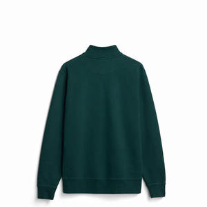 Sudadera con Capucha para Hombre, de Algodón Puro, Tejido Grueso, Color Verde Oscuro, Cuello Alto, Manga Larga, Secado Rápido, Precio al por Mayor - Product Image 3
