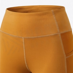 Womens Fitness Leggings Breathable Seamless High Waist Yoga Pants Casual Style Logo Solid <b>Pattern</b> Knee Length <b>Tights</b> - Product Image 4