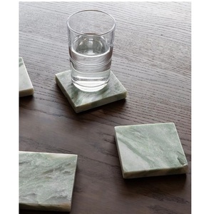 Sous-verres carrés 4x4 en marbre de style américain, écologiques, pour thé, café, vin – Qualité supérieure pour la table à la maison - Product Image 1